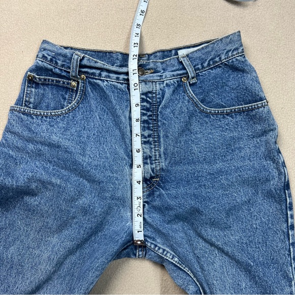 Vtg Lawman Jeans Womens 13 Straight Leg High Waist Medium Wash Western Cowgirl - Picture 5 of 11